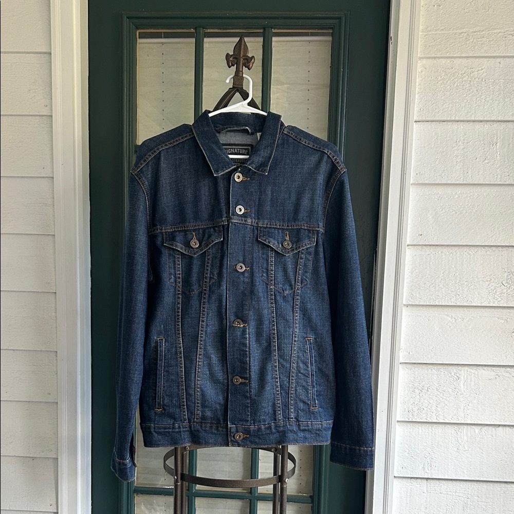 Signature by Levi Strauss Dark Blue Denim Jacket Large